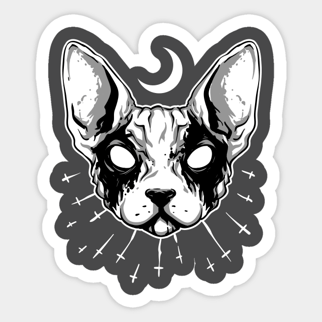 Devil Cat Sticker by StarlightDesigns